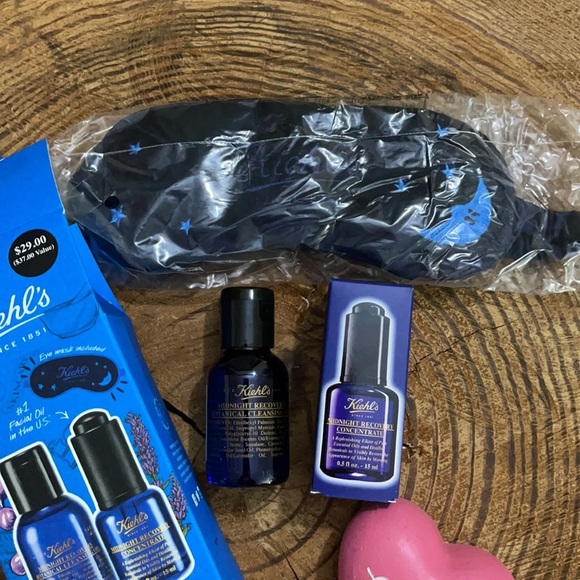 Kiehl's Other - Kiehl’s Midnight Serum Recovery Sleep Set Cushioned Sleep Mask NWT